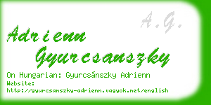adrienn gyurcsanszky business card